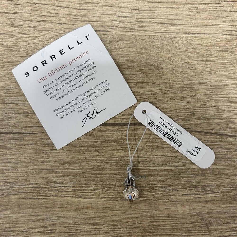 NWT Sorelli Bracelet Charm Clip Birthstone November Swarovski